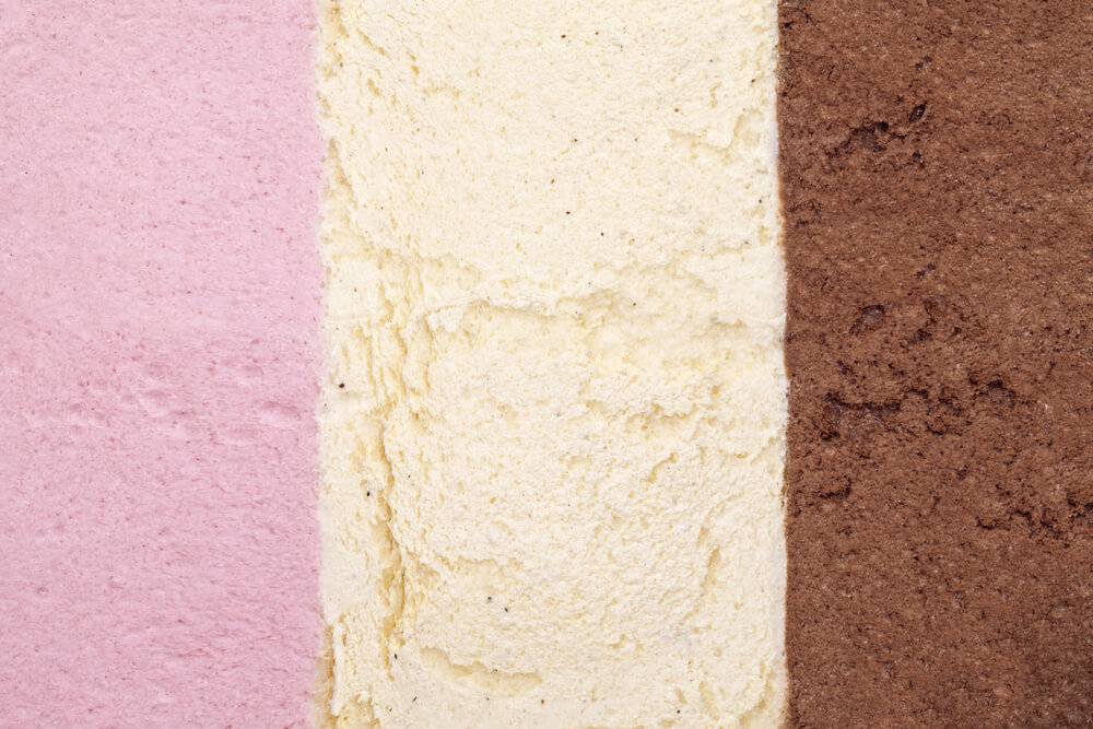 sabores de sorvete: napolitano