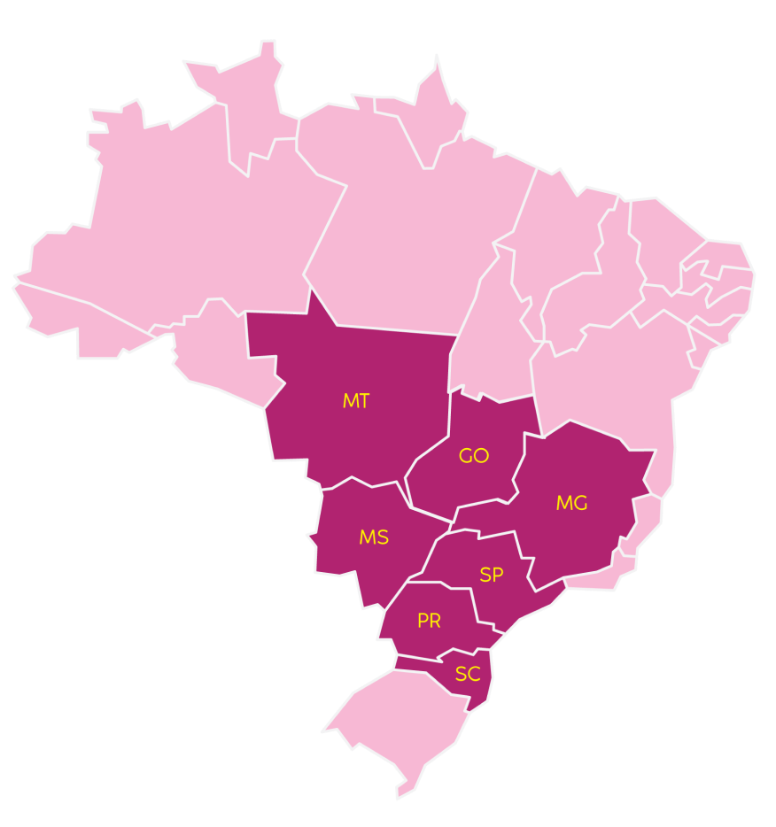 Mapa Unidades Gela Boca - 7 estados