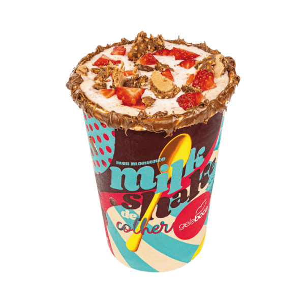 Gela Boca - Milkshake de Colher Morango e Ferrero