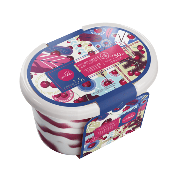 Gela Boca - Pote Super Iogurte Grego com Amarena