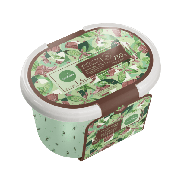 Gela Boca - Pote Super Menta com Chocolate